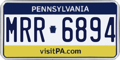 PA license plate MRR6894
