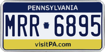 PA license plate MRR6895