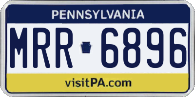 PA license plate MRR6896