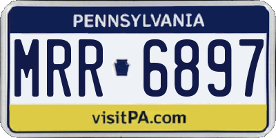 PA license plate MRR6897