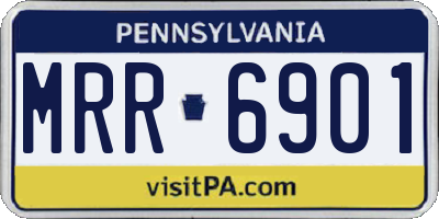 PA license plate MRR6901