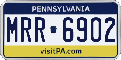 PA license plate MRR6902