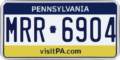 PA license plate MRR6904