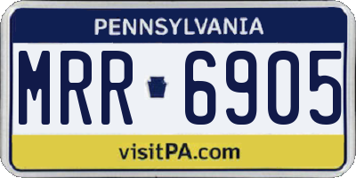 PA license plate MRR6905
