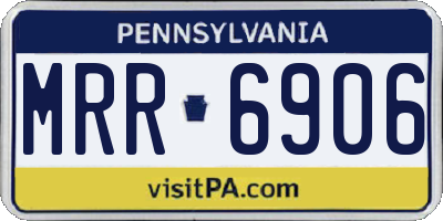 PA license plate MRR6906