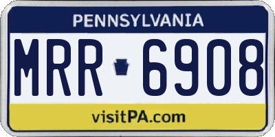 PA license plate MRR6908