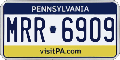 PA license plate MRR6909