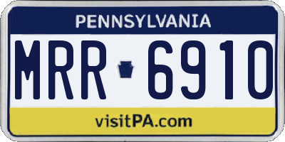 PA license plate MRR6910