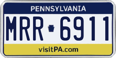 PA license plate MRR6911