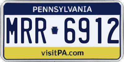PA license plate MRR6912
