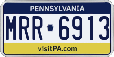 PA license plate MRR6913