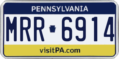 PA license plate MRR6914