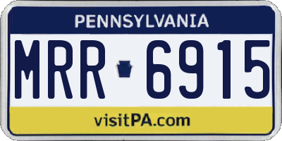 PA license plate MRR6915