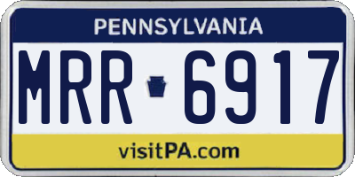 PA license plate MRR6917