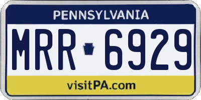 PA license plate MRR6929