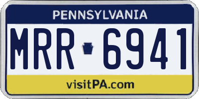PA license plate MRR6941