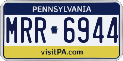 PA license plate MRR6944