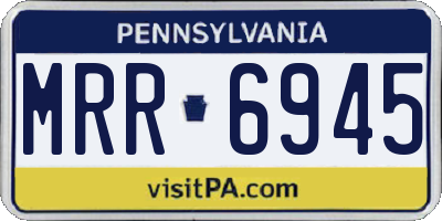PA license plate MRR6945