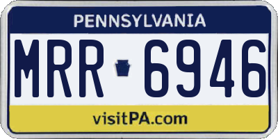 PA license plate MRR6946