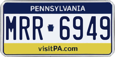 PA license plate MRR6949