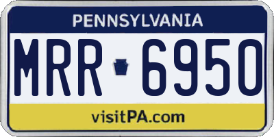 PA license plate MRR6950