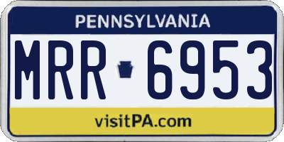 PA license plate MRR6953