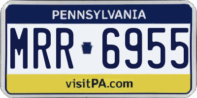 PA license plate MRR6955