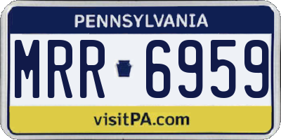 PA license plate MRR6959