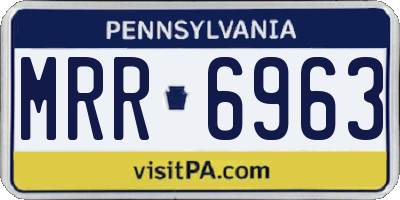 PA license plate MRR6963