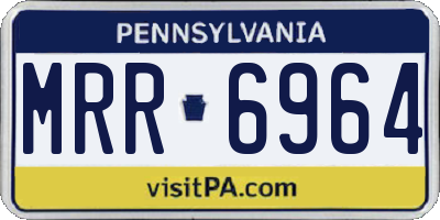 PA license plate MRR6964