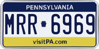 PA license plate MRR6969