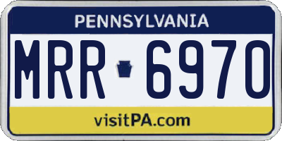 PA license plate MRR6970