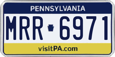 PA license plate MRR6971