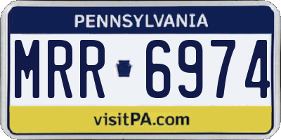PA license plate MRR6974