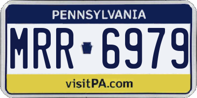 PA license plate MRR6979