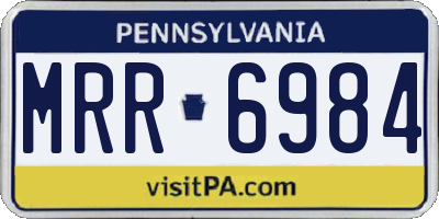 PA license plate MRR6984