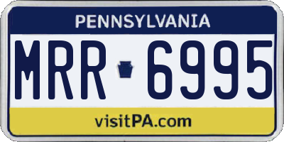 PA license plate MRR6995