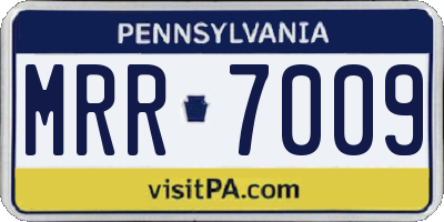 PA license plate MRR7009