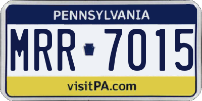 PA license plate MRR7015
