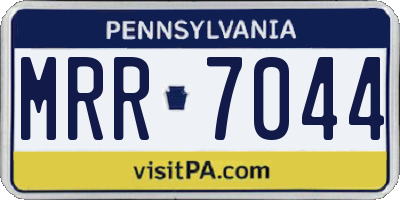 PA license plate MRR7044