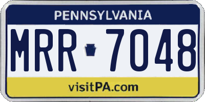 PA license plate MRR7048