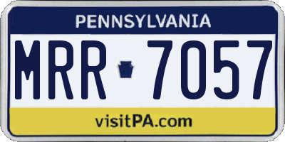 PA license plate MRR7057