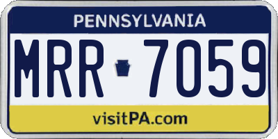 PA license plate MRR7059