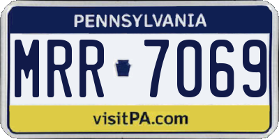 PA license plate MRR7069