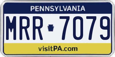PA license plate MRR7079