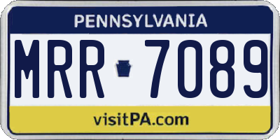 PA license plate MRR7089