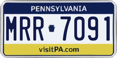 PA license plate MRR7091