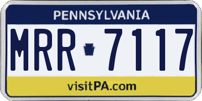 PA license plate MRR7117