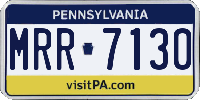 PA license plate MRR7130