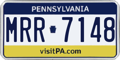 PA license plate MRR7148
